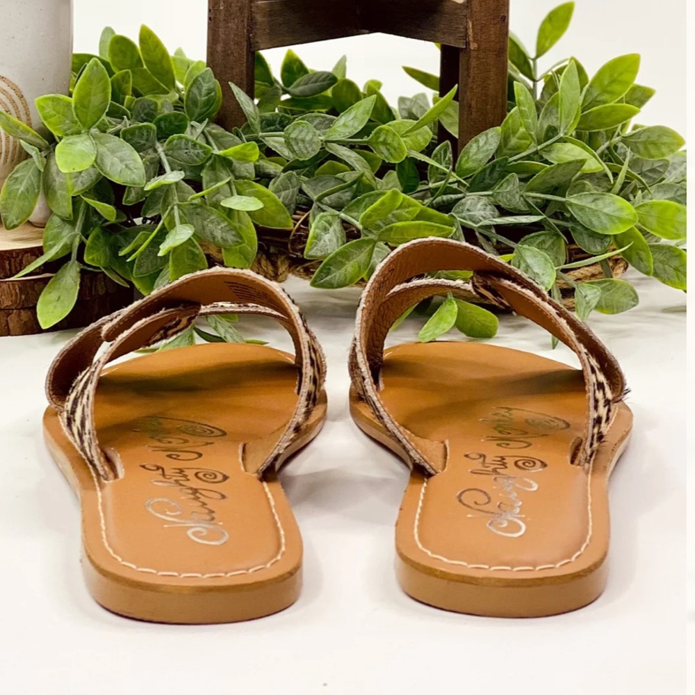 NWOB Naughty Monkey Conga Sandal Cream/Black - Picture 3 of 8
